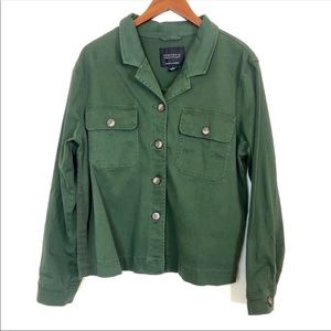 NWOT Sanctuary Green Button-up Shacket Jacket